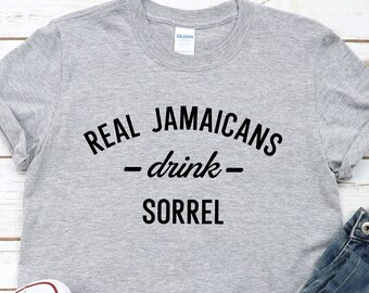 Koszulka z napisem JAMAICAN SORREL | Koszulka z napisem Jamaica Drink | Pomysł na prezent kulturowy | Koszulka unisex