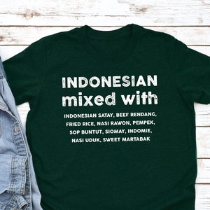 INDONESIAN MIXED WITH Kids T-shirt | Food Lover Toddler Tee | Indonesia Gift Idea | Unisex Youth Shirt