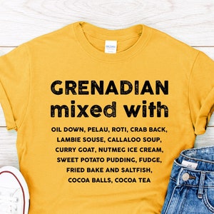 GRENADIAN MIXED WITH T-shirt | Food lover Tee | Grenada Gift Idea | Unisex Shirt