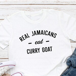 JAMAICAN CURRY GOAT T-shirt | Jamaica Food Tee | Cultural Gift Idea | Unisex Shirt