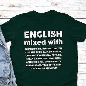 ENGLISH MIXED WITH Kids T-shirt | Food Lover Toddler Tee | England Gift Idea | Unisex Youth Shirt