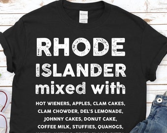RHODE ISLANDER MIXED T-shirt | Food lover Tee | Rhode Island Gift Idea | Unisex Shirt