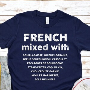 FRENCH MIXED WITH Kids T-shirt | Food Lover Toddler Tee | France Gift Idea | Unisex Youth Shirt