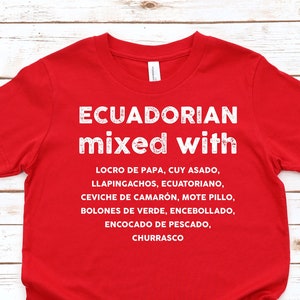 ECUADORIAN MIXED WITH Kids T-shirt | Food Lover Toddler Tee | Ecuador Gift Idea | Unisex Youth Shirt