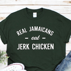 JAMAICAN JERK CHICKEN T-shirt | Jamaica Food Tee | Cultural Gift Idea | Unisex Shirt