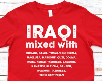 IRAQI MIXED WITH Kids T-shirt | Food Lover Toddler Tee | Iraq Gift Idea | Unisex Youth Shirt