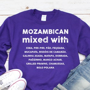 MOZAMBICAN MIXED Sweatshirt | Mozambique Gift Idea | Culture Food Dishes | Unisex Heavy Blend Crewneck Jumper | Adult Loose Fit Sweater