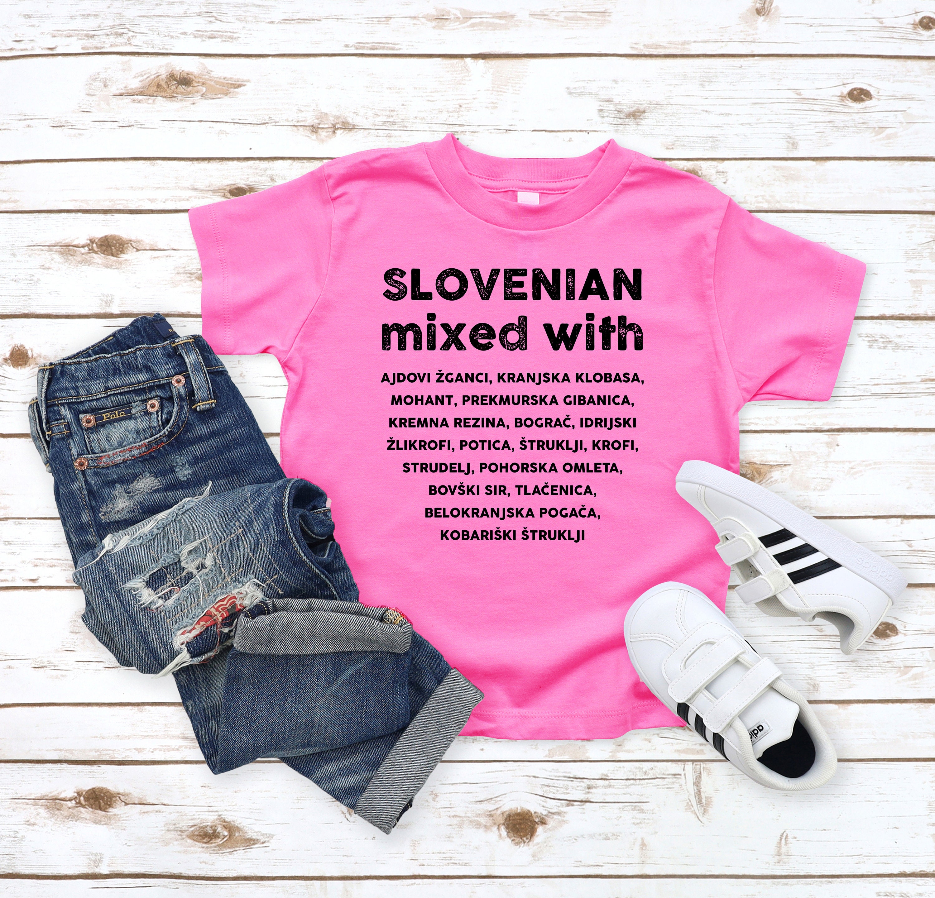 Slovakia Gift Idea Unisex Youth Shirt Food Lover Toddler Tee SLOVAKIAN MIXED WITH Kids T-shirt