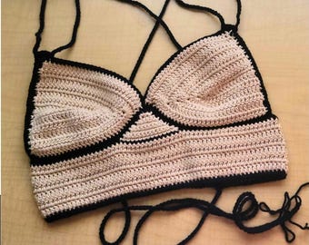 Crochet Corset Bikini Top Pattern, Crochet Bralette, Beginner Friendly (PDF PATTERN)