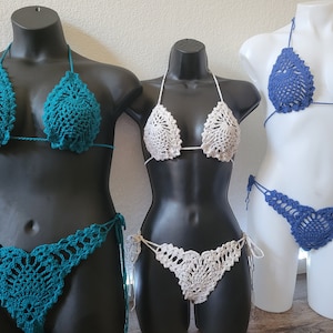 Crochet Bikini Pattern, Crochet Lingerie Pattern, Crochet Pineapple Stitch Bikini Pattern, Crochet Bikini Set Pattern