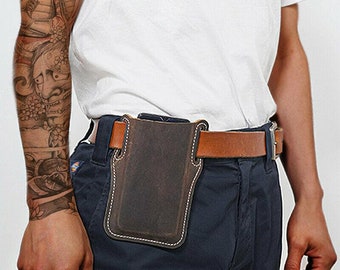 Leather Holder #DK7133 Pirate Leather Phone Holder