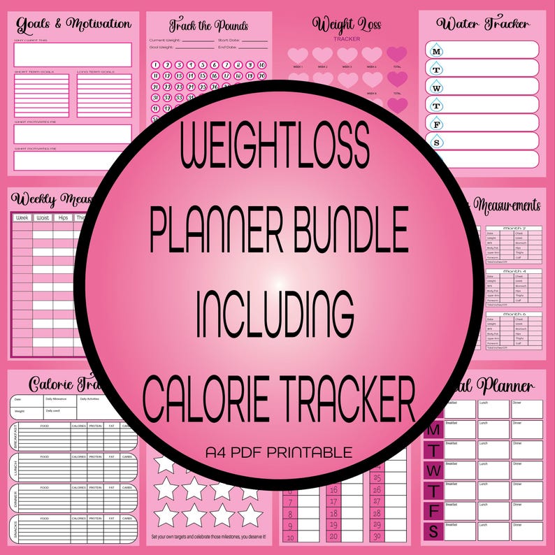 Weight Loss Tracker Weight Loss PDF Weight Tracker Instant Download ...