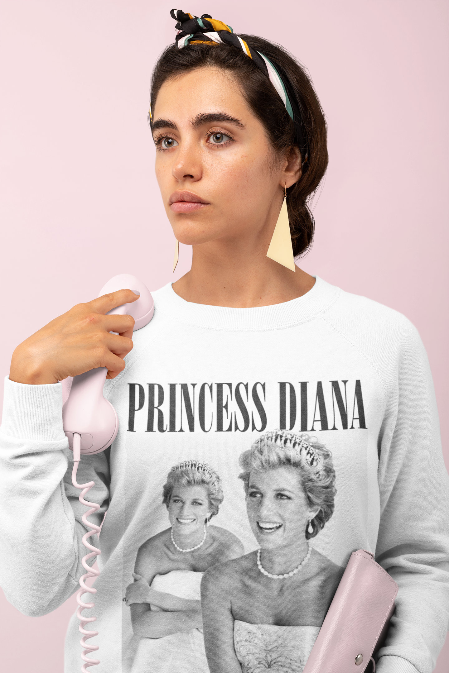 Diana™ | Vintage Half-Zip Printed Sweater
