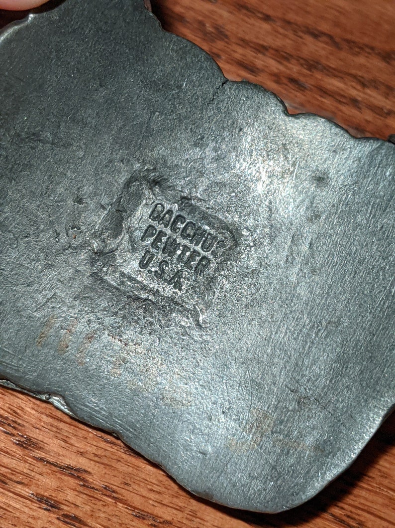 Bacchus Pewter Decanter Labels on Chains Slogin Brandy Etsy