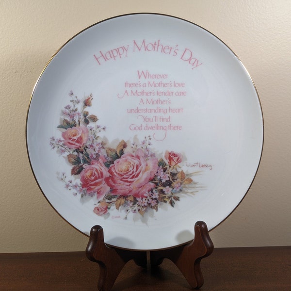 1976 Robert Laessig Floral Mother's Day Plate