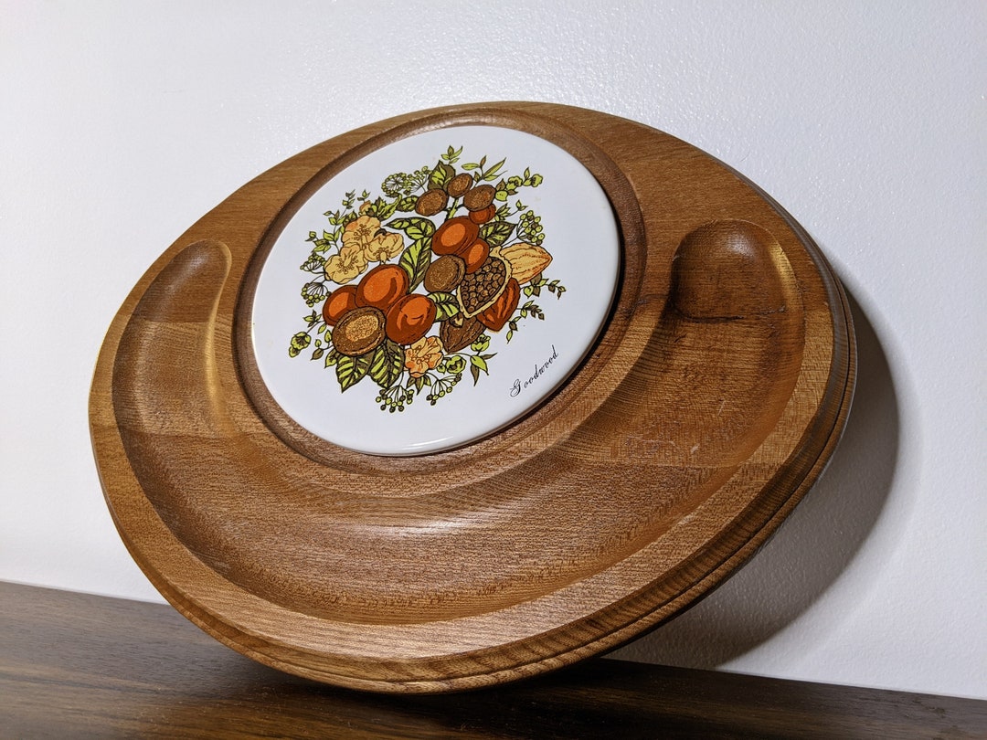 Vintage Goodwood Cheese and Cracker Tray, Wood and Tile Etsy