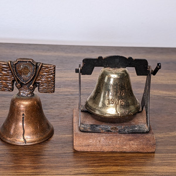 SOLD INDIVIDUALLY - Vintage Liberty Bell Mini Replica Collectors Bells