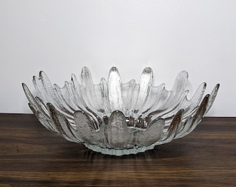 Large Vintage Space Age Glass Bowl