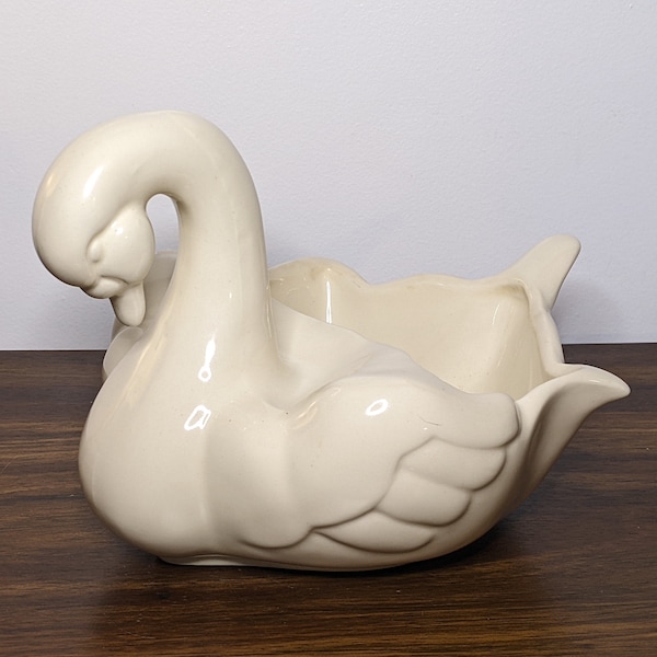 Vintage Ceramic Swan Planter
