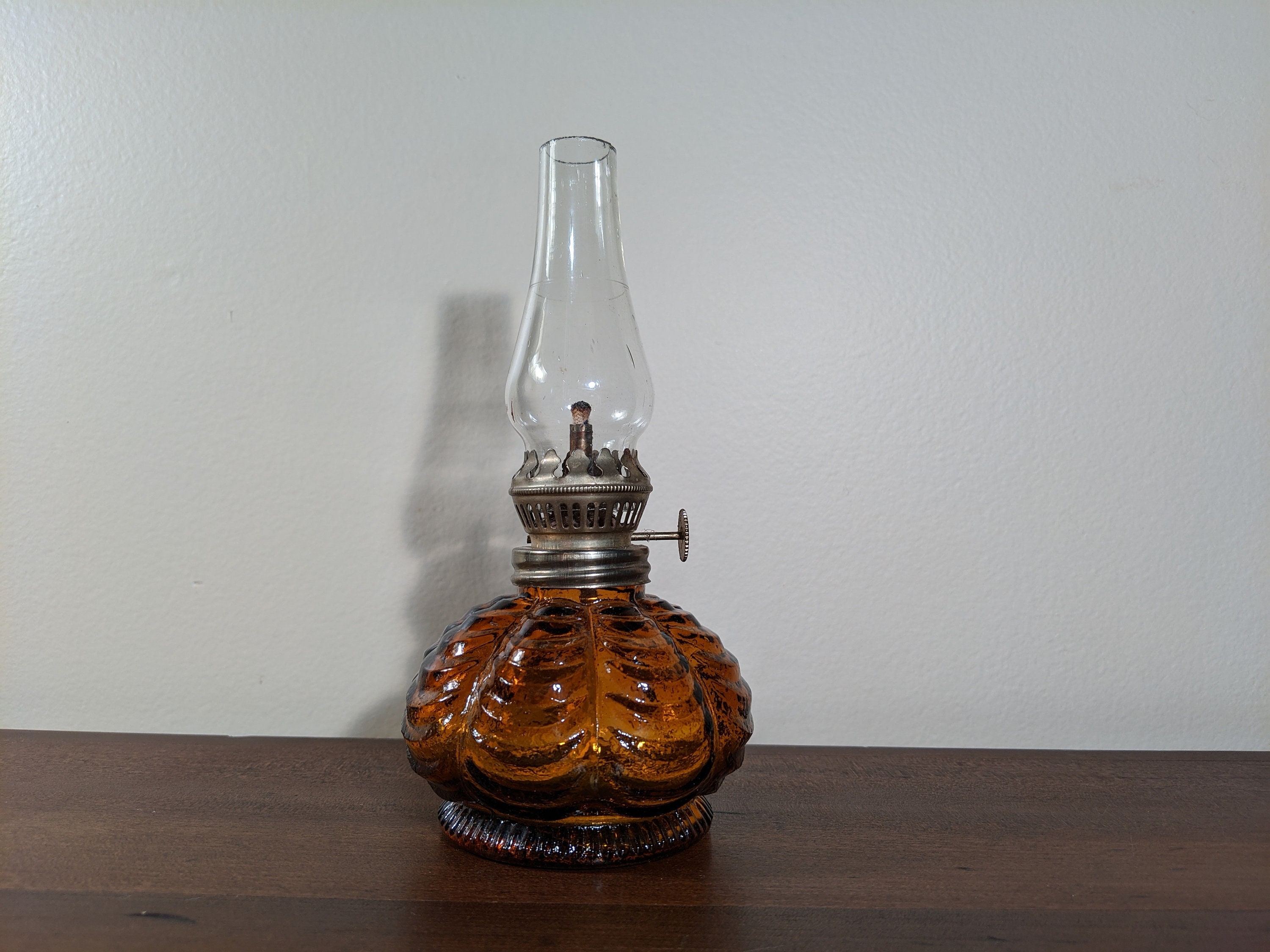 Lámpara de queroseno huracanado en miniatura con base amber | Etsy