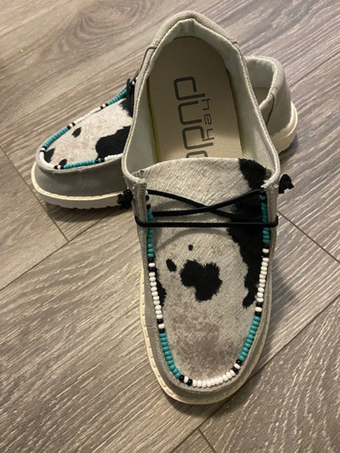 Customized Hey Dudes Cowhide Hey Dudes Cowhide Bead Hey Etsy