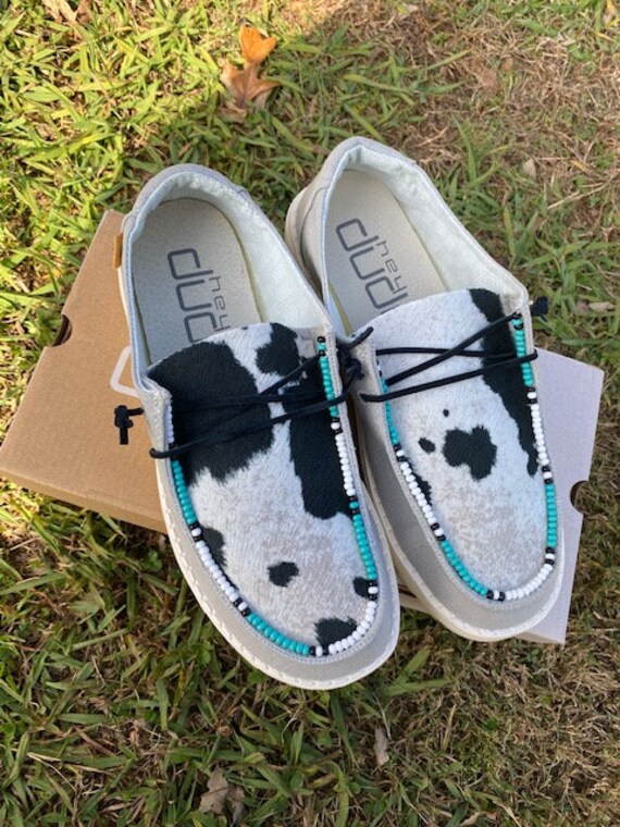 Customized Hey Dudes Cowhide Hey Dudes 
