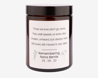 Remembering A Loved One Personalised Candle