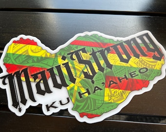 Maui Strong Sticker by Limitless Aloha
