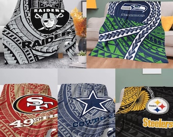 Football Tribal Fleece Throw Blanket