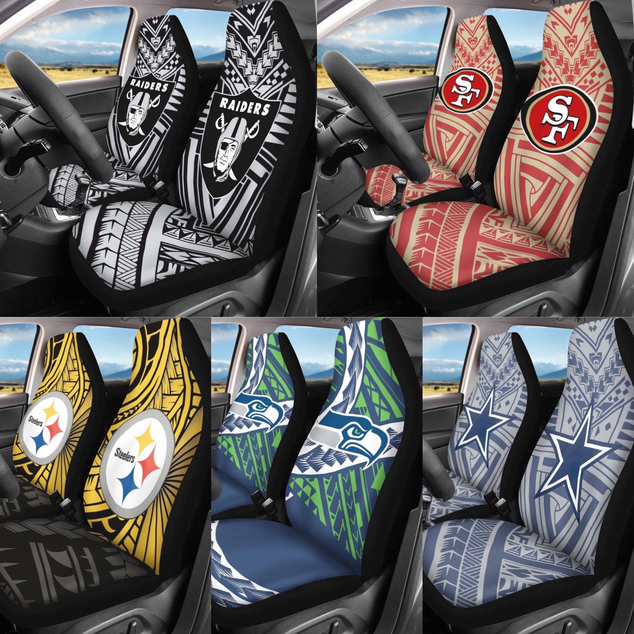 NFL Pittsburgh Steelers Louis Vuitton Car Seat Cover - LIMITED EDITION