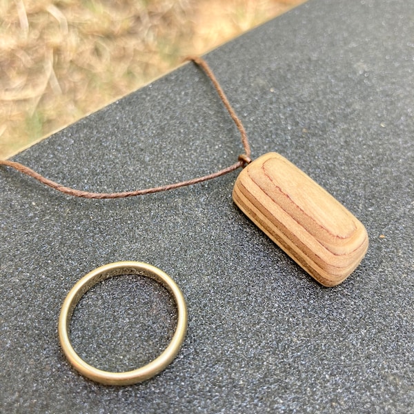 Skateboard Kette - recycelt- Schmuck - Holzoptik