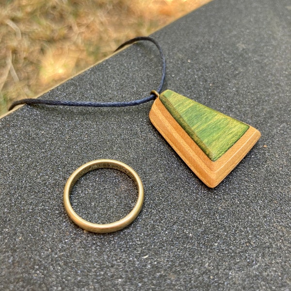 Skateboard Kette - recycelt - Schmuck - Holzoptik