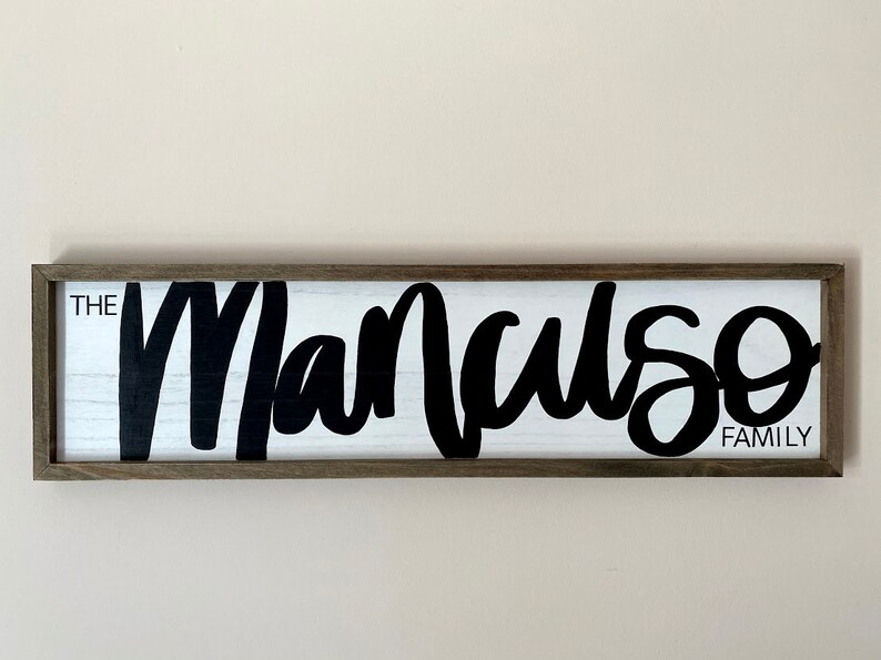 Personalized Hand Painted Wood Family Name Sign Customizable - Etsy