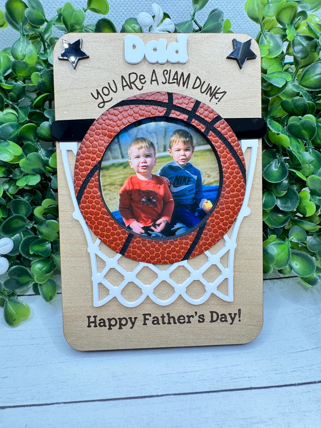 Personalized Basketball Photo Frame Magnet-father's Day Gift With Photo ...