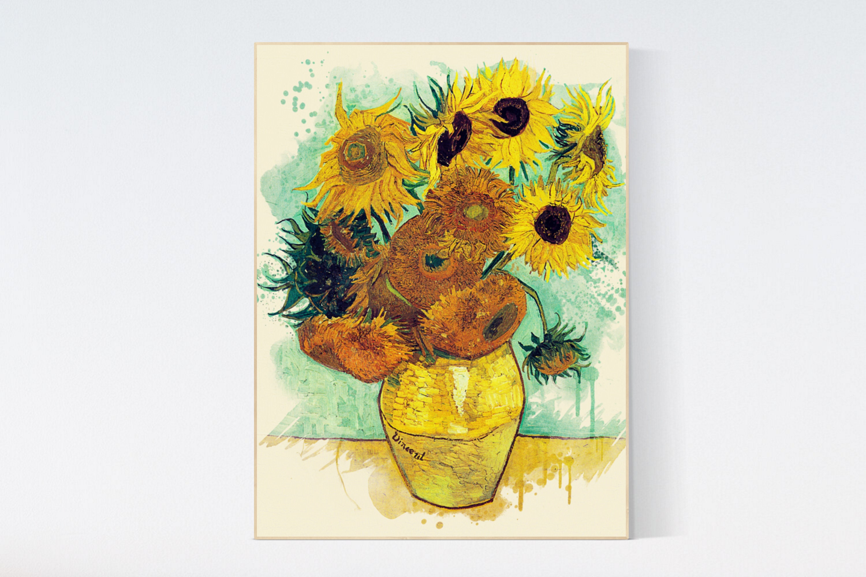 JPG & PNG | Vase With Twelve Sunflowers | After Vincent Van Gogh ...