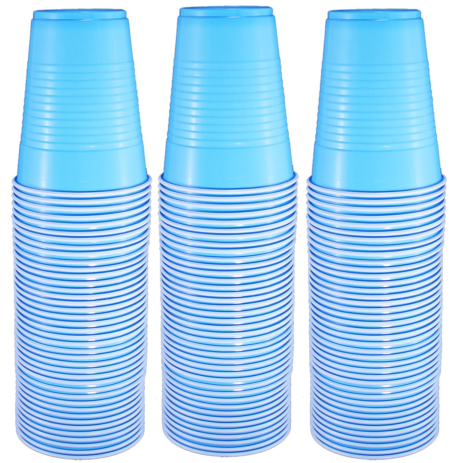 blue disposable cups