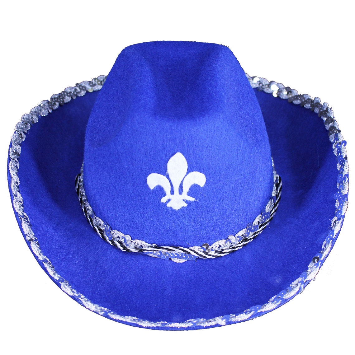 Quebec Print Cowboy Hat with Sequins Chapeau de cowboy à Etsy