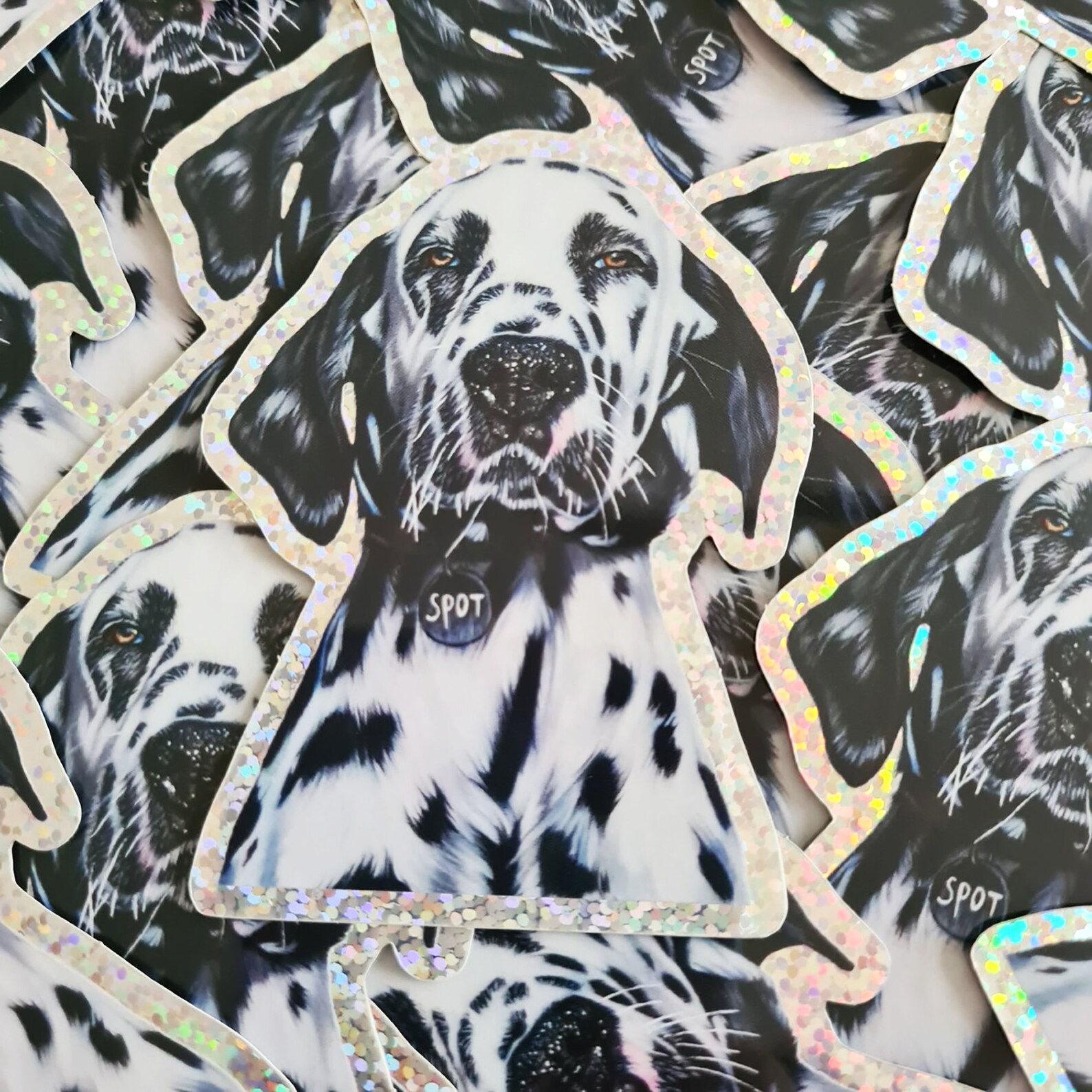 Glitter Dalmatian Dog Sticker 'spot' Original Etsy UK