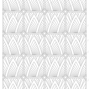 Commercial and personal use geometric pattern colouring pages. PDF and PNG. US Letter size. 300 DPI