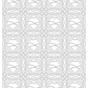 Commercial and personal use geometric pattern colouring pages. PDF and PNG. US Letter size. 300 DPI