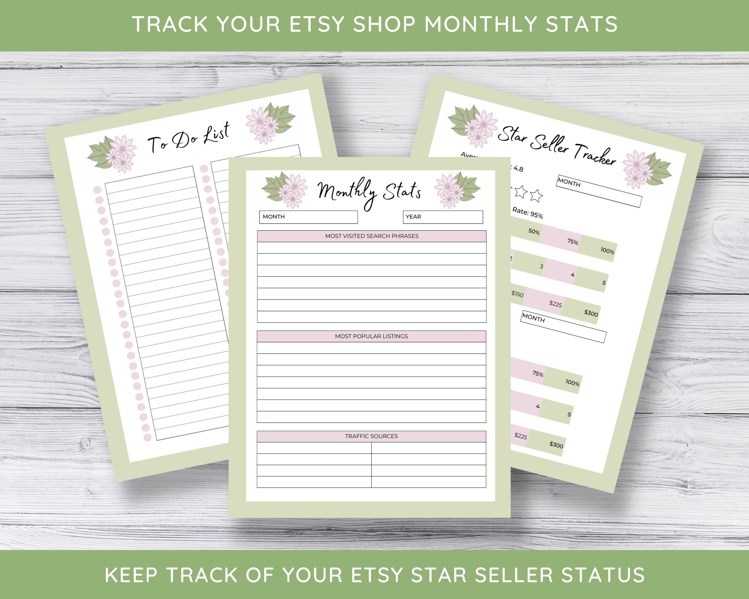 Etsy Listing Planner Printable, US Letter, A4, Etsy Shop Planner, Etsy Product Listing Planner ...