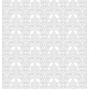 Commercial and personal use geometric pattern colouring pages. PDF and PNG. US Letter size. 300 DPI