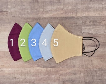 Solid Color Cotton Face Mask