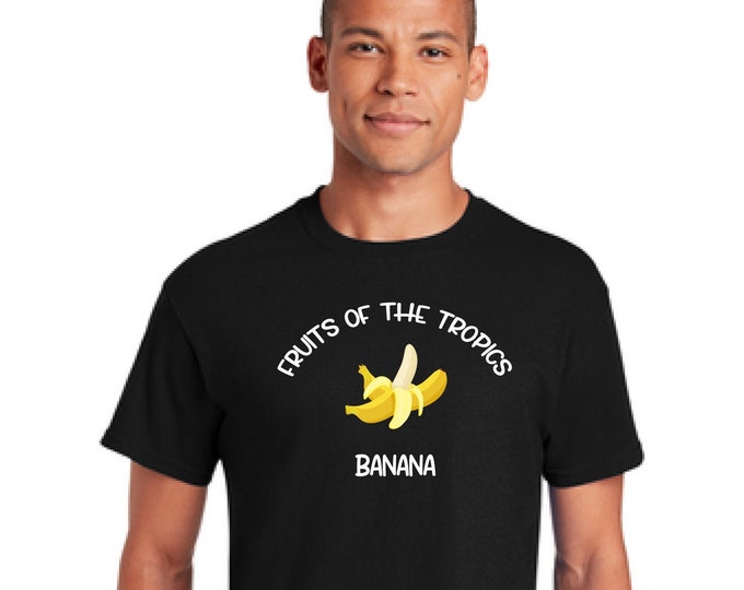 Banana shirt-Gift dad-permaculture tee- Dad T-shirt-Tropical Fruits t-shirt T-shirt-Father's day gift-Christmas gift-Gift for son-gift men