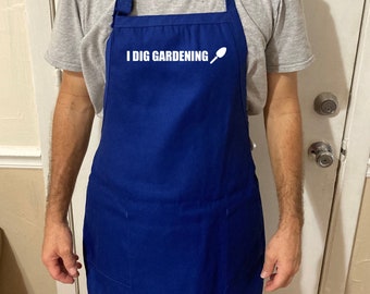 Gartenschürze-Schürze mit Taschen-Weihnachten Geschenk-Garten-Kochen Schürze-Vatertag Geschenk-Jahrestag Geschenk-Geschenk für Papa-Geschenk für Mama-