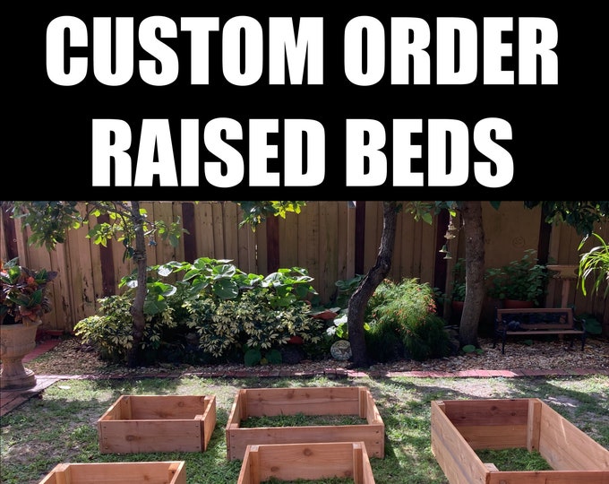 Raised garden bed-Custom order-Cedar garden bed-gardening planters-vegetable garden bed-Christmas-Father gift-organic gardening-Permaculture