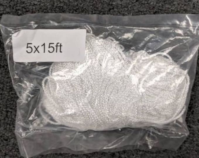 5X15FT All-Season Trellis Netting -White Nylon Gardening Net 75 Sqft-gardening net-plant support nylon trellis-gardening-trellis for plants