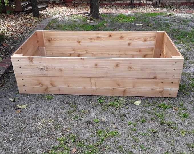 Raised garden bed-3x6  15 in tall Cedar raised bed- planter-vegetable garden bed-Christmas gift-Father's day -organic gardening-Permaculture
