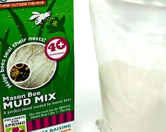 Mason Bee Mud mixture-Bee mud mixture-beneficial insects-Solitary bees mud mix-Christmas gift-father's day gift-permaculture bee mud mixture