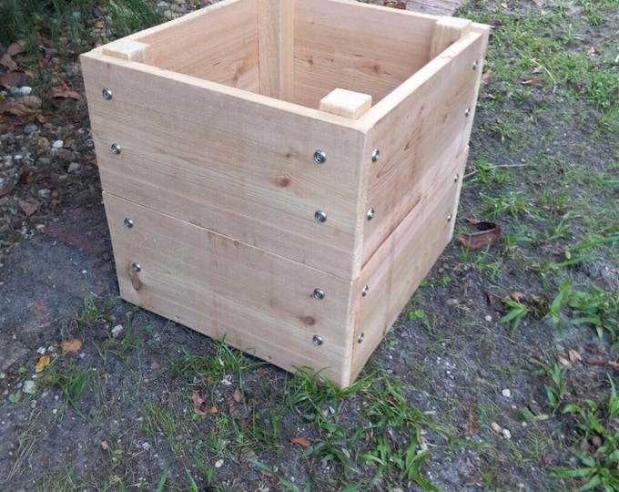 Raised garden bed-15 in  x 15 in x 15 in planter box -Cedar garden bed-gardening planter-vegetable raised bed-Christmas gift-Father'sdaygift